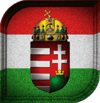 Quadrato Ungheria Europa Bandiere 