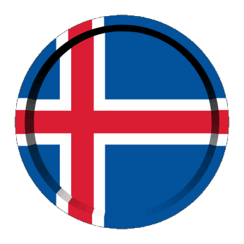 Rond - Anneaux Islande Europe Drapeaux 