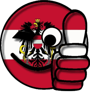 Smiley - OK Österreich Europa Fahnen 