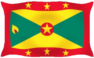Ondulation Grenade iles Amériques Drapeaux 