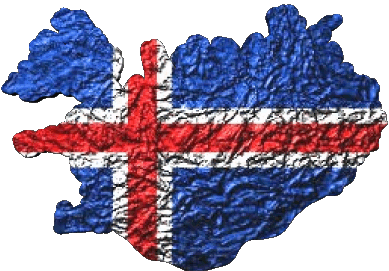 Map Iceland Europe Flags 