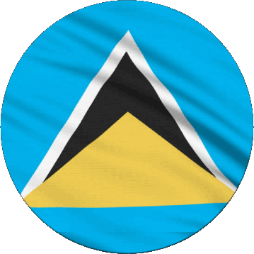 Rond Sainte Lucie Amériques Drapeaux 