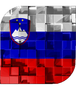 Quadrato Slovenia Europa Bandiere 