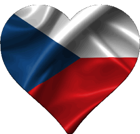 Corazón República Checa Europa Banderas 