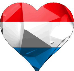 Coeur Luxembourg Europe Drapeaux 