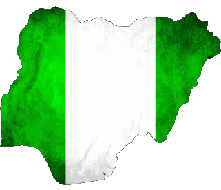 Karte Nigeria Afrika Fahnen 