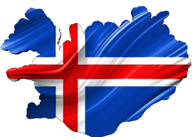 Carte Islande Europe Drapeaux 