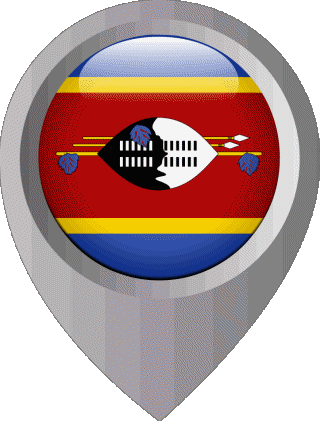 Location Pin Eswatini Africa Flags 