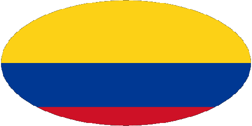 Oval 01 Colombia América Banderas 