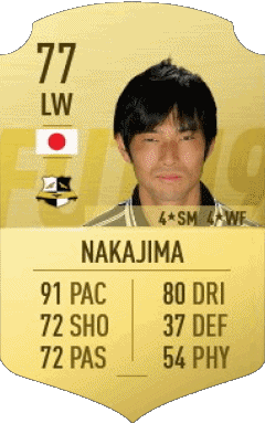 Shoya Nakajima Giappone F I F A - Giocatori carte Videogiochi Multimedia 