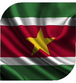 Square Suriname America Flags 