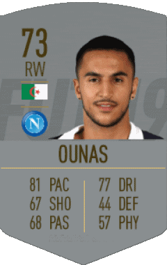 Adam Ounas Algerien F I F A - Karten Spieler Videospiele Multimedia 