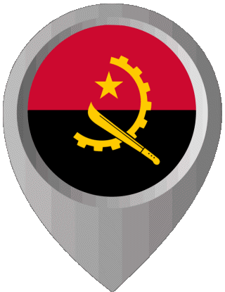 Standort-Pin Angola Afrika Fahnen 