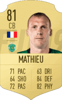 Jérémy Mathieu France F I F A - Joueurs Cartes Jeux Vidéo Multi Média 