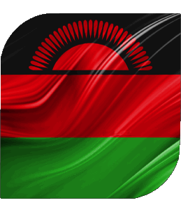 Quadrato Malawi Africa Bandiere 