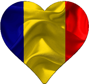 Corazón Rumania Europa Banderas 