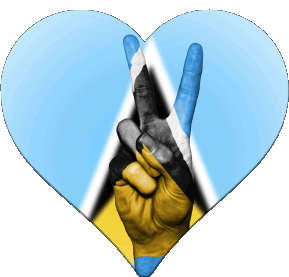 Heart St. Lucia America Flags 
