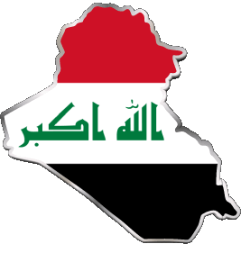 Carte Iraq Asie Drapeaux 