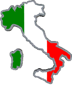 Carte National Italie Europe Drapeaux 