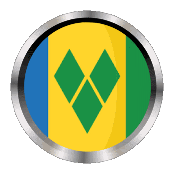 Rotondo - Anelli Saint Vincent e Grenadine America Bandiere 
