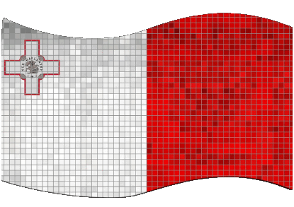 Rectángulo Malta Europa Banderas 