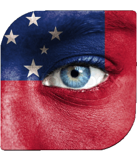 Square Samoa Oceania Flags 