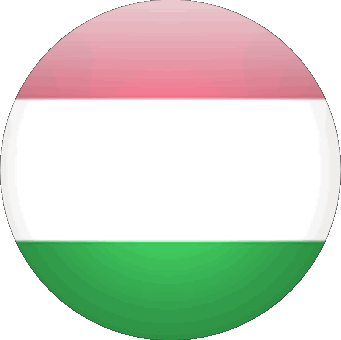 Round Hungary Europe Flags 