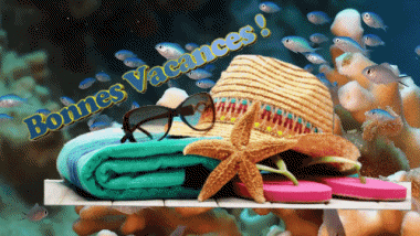 006 Sfondo animato Bonnes Vacances Francese Messagi 
