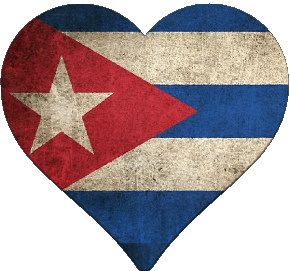 Corazón Cuba América Banderas 
