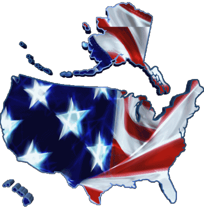 Map U.S.A - National America Flags 