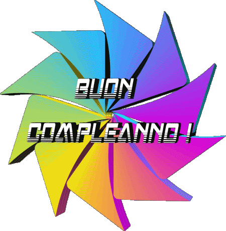 016 Fondo transparente Astratto - Geometrico Buon Compleanno Italiano Mensajes 