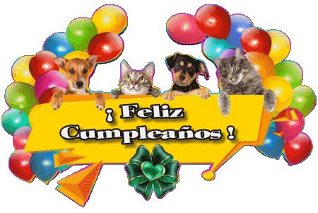 007 Animales Feliz Cumpleaños Español Mensajes 