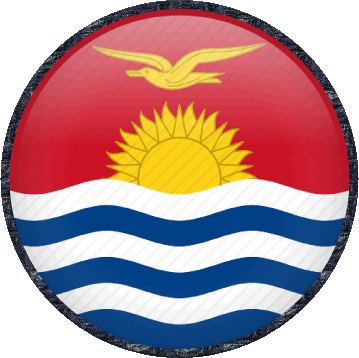 Rond Kiribati Océanie Drapeaux 