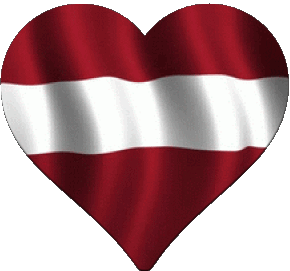 Coeur Lettonie Europe Drapeaux 