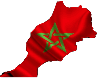 Carta Geografica Marocco Africa Bandiere 