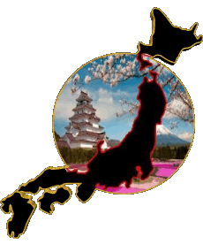 Mapa Japón Asia Banderas 