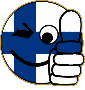 Smiley - OK Finlande Europe Drapeaux 