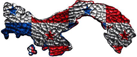 Carte Panama Amériques Drapeaux 