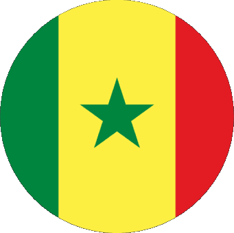 Runde Senegal Afrika Fahnen 