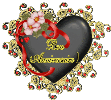 005 Coeur Bon Anniversaire Französisch Nachrichten 