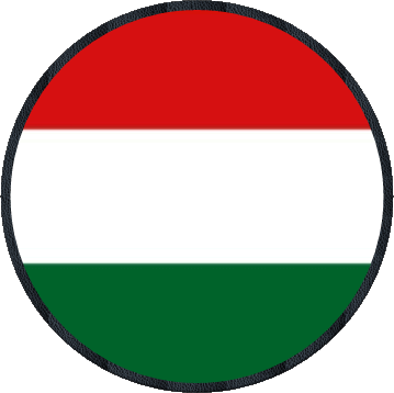 Round Hungary Europe Flags 