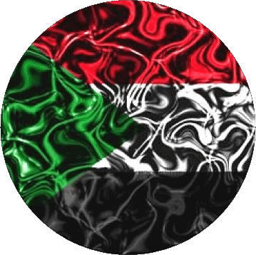 Rond Soudan Afrique Drapeaux 