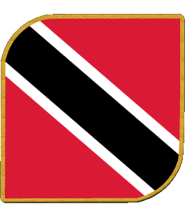 Quadrato Trinité et Tobago America Bandiere 