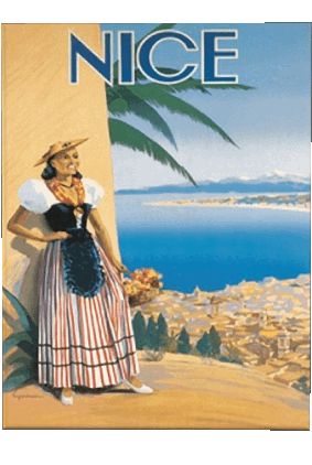Nice-Nice France Cote d Azur Retro Posters - Places ART Humor -  Fun 