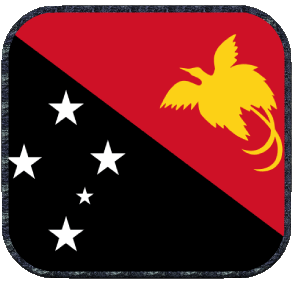 Quadrato Papua Nuova Guinea Oceania Bandiere 