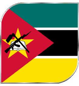 Square Mozambique Africa Flags 