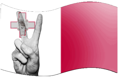 Rechteck Malta Europa Fahnen 