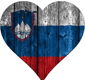 Corazón Eslovenia Europa Banderas 