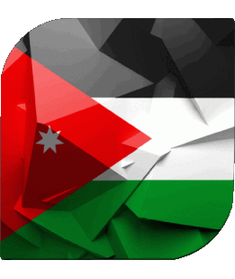 Carré Jordanie Asie Drapeaux 