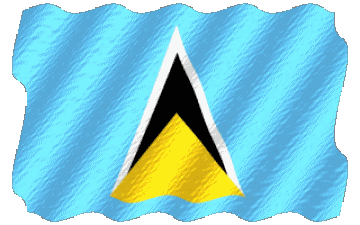 Ondulation Sainte Lucie Amériques Drapeaux 